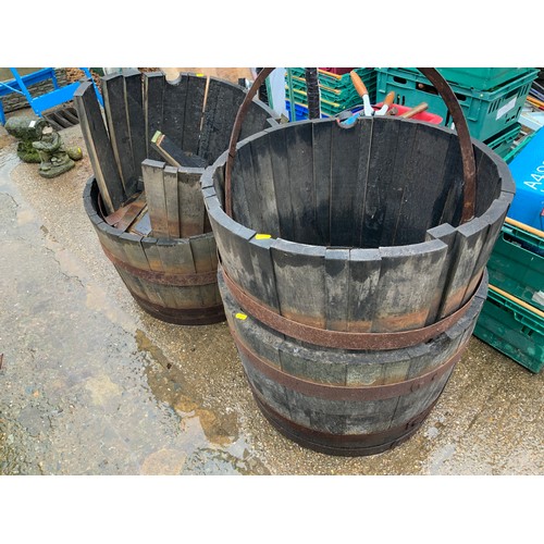 51 - Coopered Barrel Planters