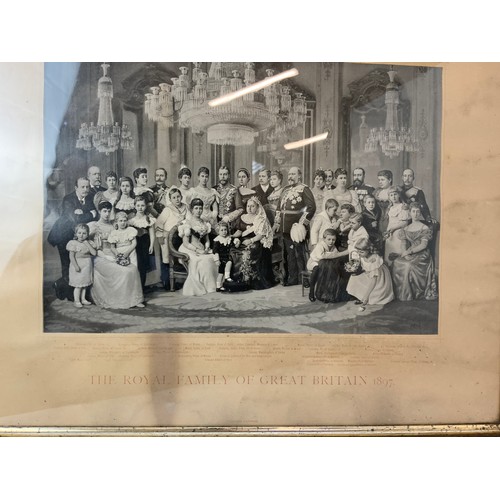 325 - Oak Framed Photograph  - Queen Victoria's Family 1897