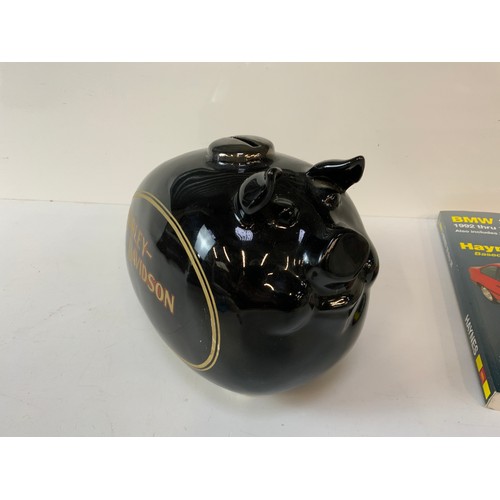 90 - Haynes Repair Manual and Harley Davidson Ceramic Money Box