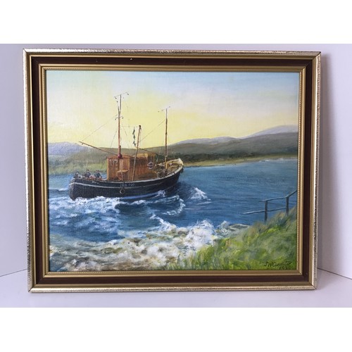 203 - Framed Painting - Fort Augustus, Inverness-shire - By S W Carpenter