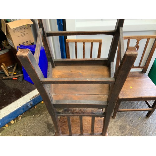 384 - 4x 19th Century Oak Chairs