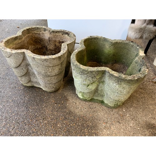 25 - Pair of Sandstone Planters