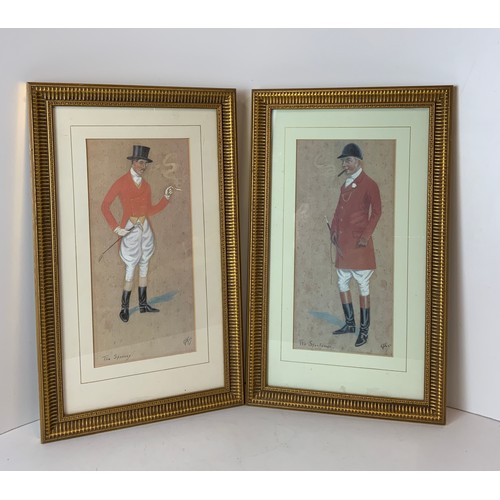 82 - 2x Hunting Prints After Charles Johnson Payne, Snaffles 1881-1967 Matching Gilt Frames