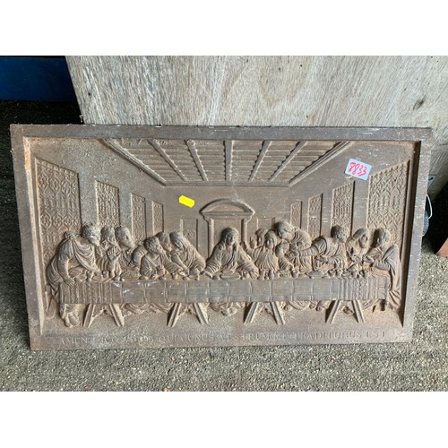 861 - Cast Iron Last Supper - 66cm