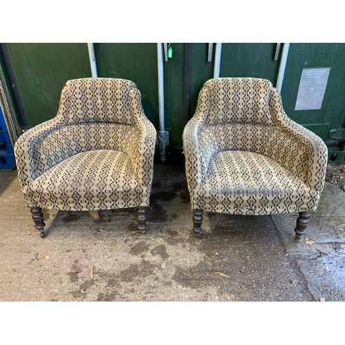 220 - Pair of Edwardian Tub Chairs