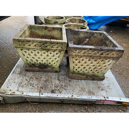 85 - Pair of Concrete Planters