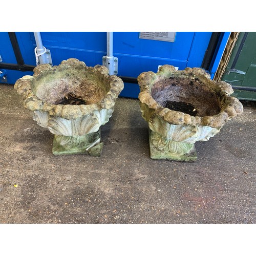 49 - Pair of Concrete Planters