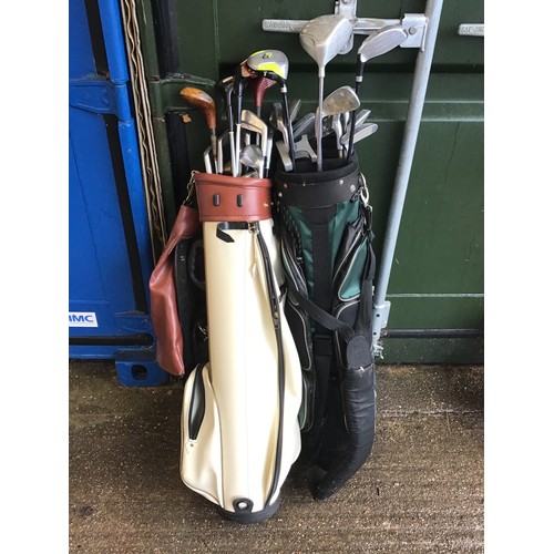 40 - 2x Golf Bags with Clubs