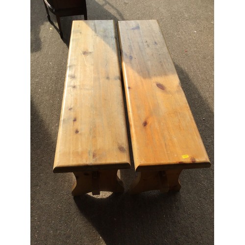 854 - Pair of Pine Benches