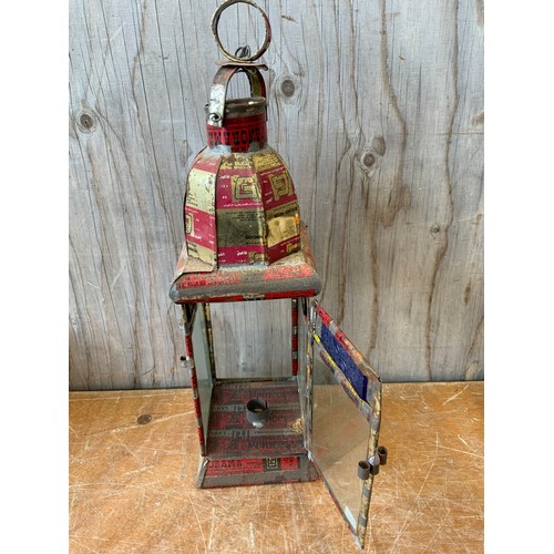 178 - Handmade Lantern, Oriental Figures and Candlesticks