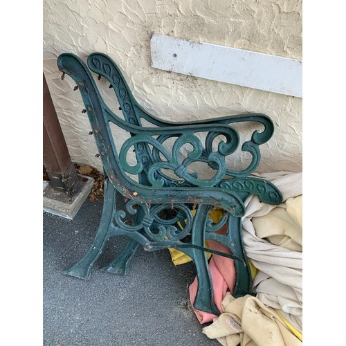 111 - Pair of Metal Bench Ends