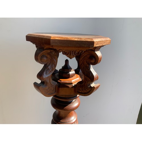 544 - Victorian Mahogany Torchere - 220cm High