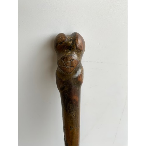 285 - Wooden Stick with Carved Handle