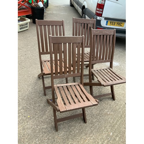 114 - 4x Folding Garden Chairs