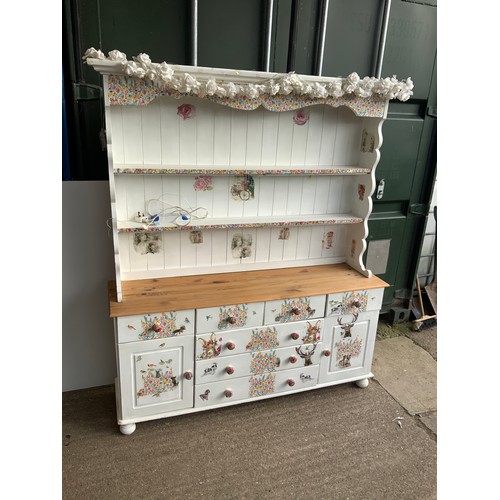 607 - Painted Decorated Dresser