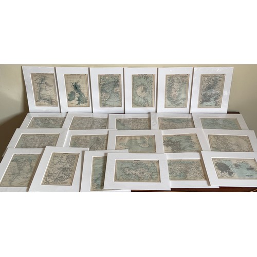 189 - 22x John Bartholomew Maps Circa 1900 - Matching Mounts