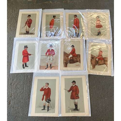 388A - 10x Vanity Fair Prints - Foxhunters