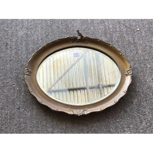 596 - Vintage Bevel Edge Mirror - L63cm