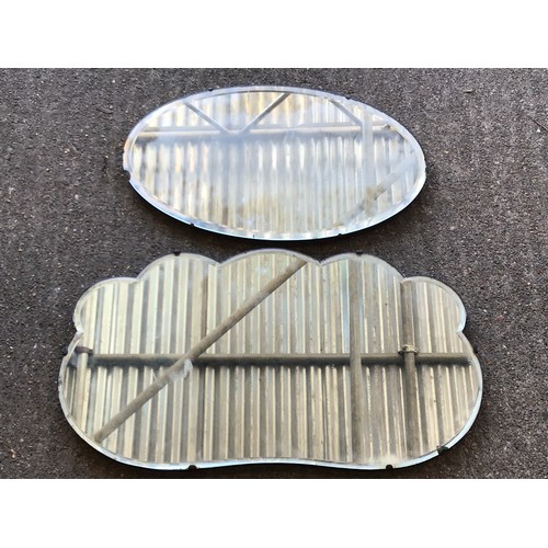 412 - 2x Vintage Bevel Edge Mirrors