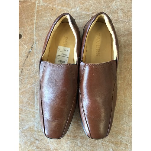 589 - Leather Bottom Brogues and New Pavers Slip Ons - Size 8