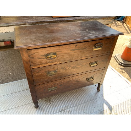 871 - Oak Chest of Drawers