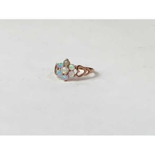 773 - 9ct Gold and Opal Ring - Size N