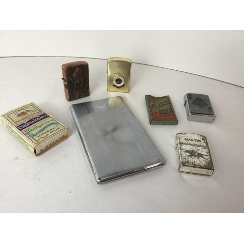 686 - Cigarette Case and Lighters etc