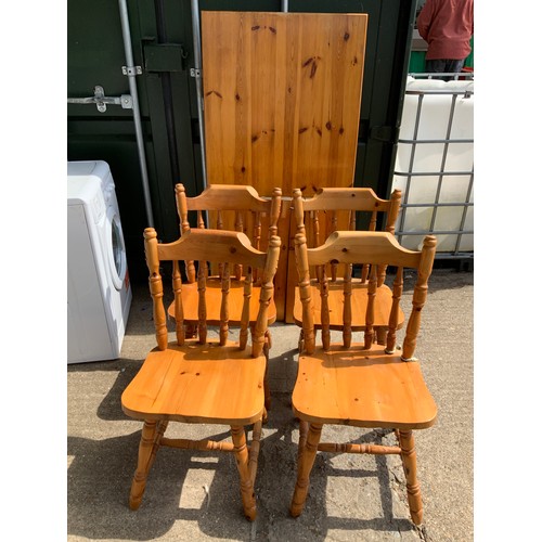 497 - Pine Table and Chairs