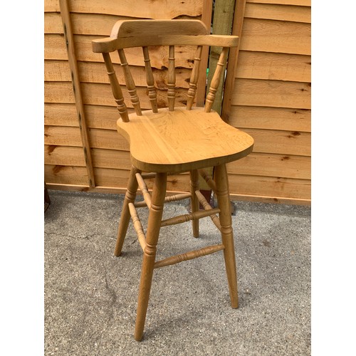 427 - High Back Stool - Winkleigh Pine