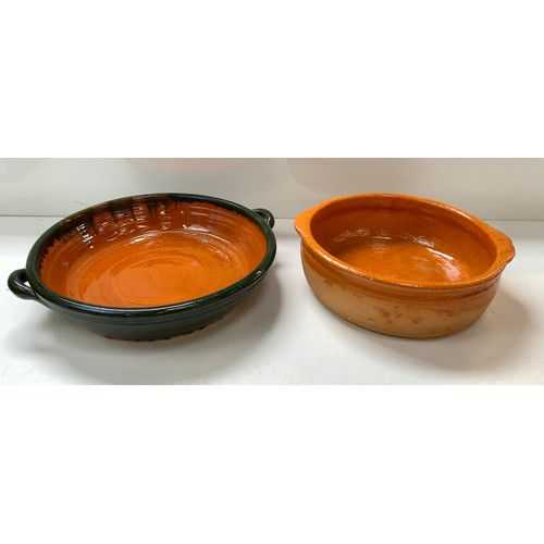 198 - 2x Large Earthenware Bowls