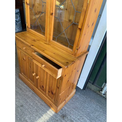 663 - Glazed Solid Pine Dresser