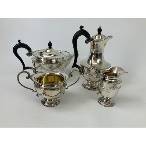 431 - Four Piece Silver Tea Set - Sheffield 1925 R F Mosley & Co - 2000gms