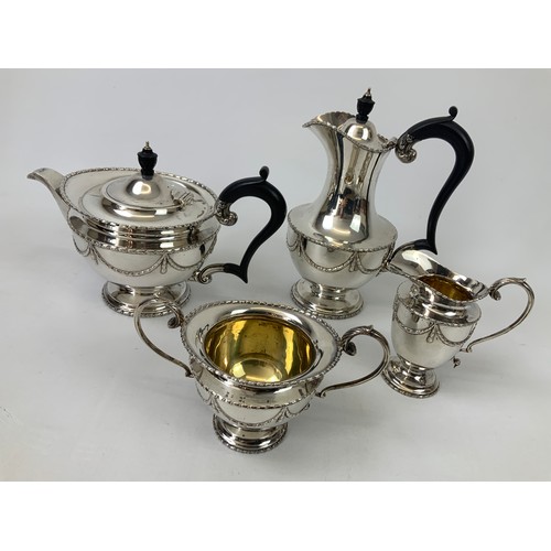 431 - Four Piece Silver Tea Set - Sheffield 1925 R F Mosley & Co - 2000gms