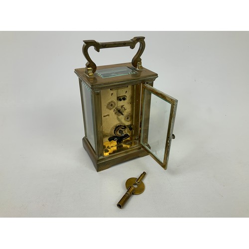 274 - Brass Carriage Clock - Heard Running