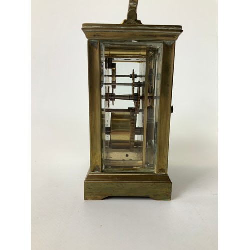 274 - Brass Carriage Clock - Heard Running