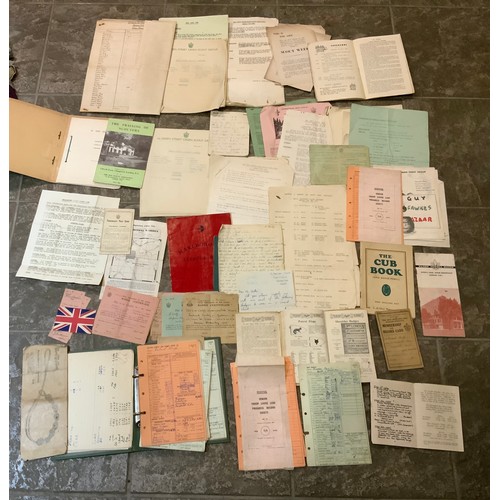 190 - Scouting Memorabilia from 1960s - Uniform, Badge Certificates, Hike Reports, Record Sheets etc and N... 