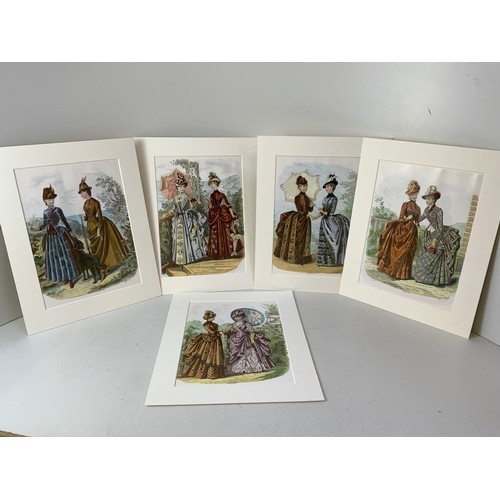 385 - 9x La Mode Illustree 1896 Reprints - Matching Mounts 11x14”