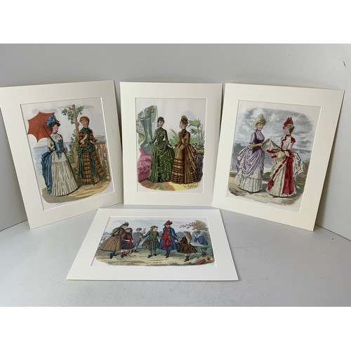 385 - 9x La Mode Illustree 1896 Reprints - Matching Mounts 11x14”