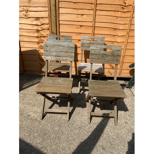 31 - 4x Teak Garden Chairs