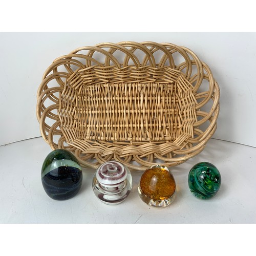 418 - Basket of Paperweights