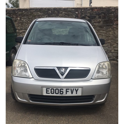 20A - Vauxhall Meriva - 1.4 Petrol - EO06 FVY - MOT 07.11.2022 - Mileage at last MOT 99,224