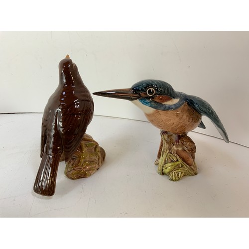 719 - Beswick Kingfisher (Repair to Beak) and Beswick Thrush