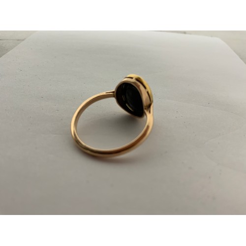 708 - 9ct Gold and Opal Ring - Size N (Unmarked but Tests as Gold)