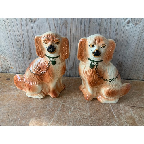 216 - Pair of Mantel Dogs