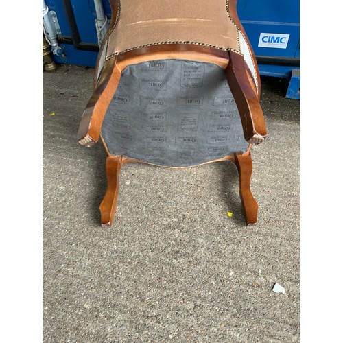 374 - Spoon Back Upholstered Chair