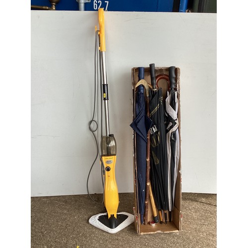 854A - Walking Stick, Umbrellas and Steam Mop