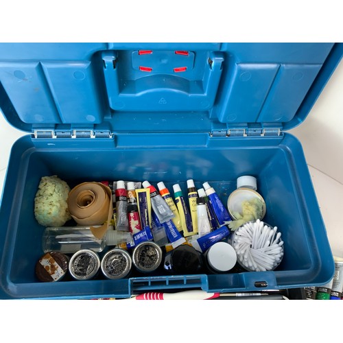 328 - Box and Contents - Artists Paints and Equipment