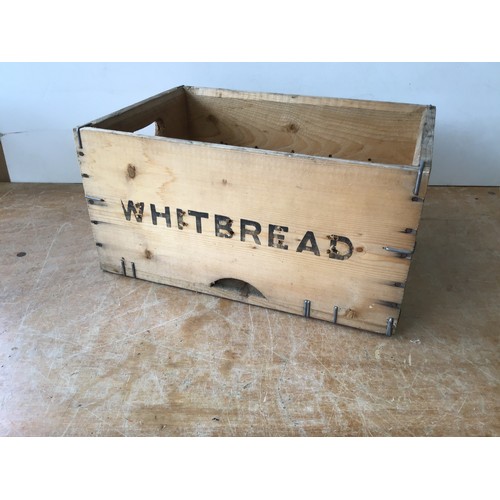 210 - Vintage Whitbread Wooden Box - 45cm x 31cm