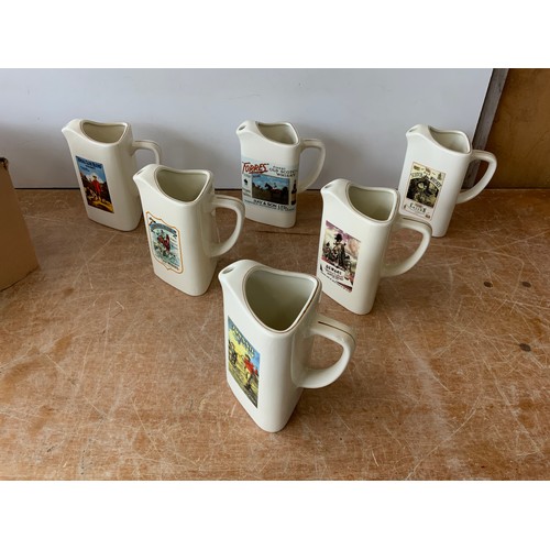 850 - 6x Whisky Jugs