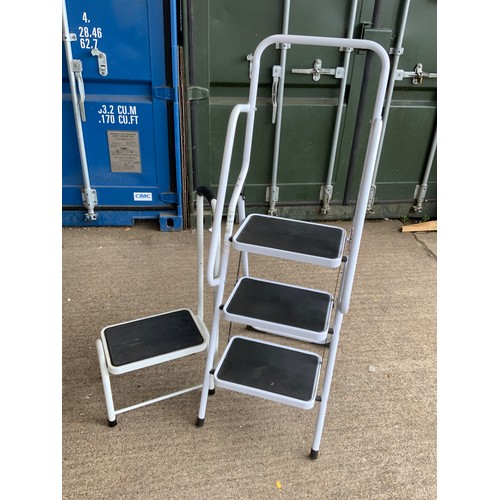 93 - Step Ladders with Hand Rail and Step Up